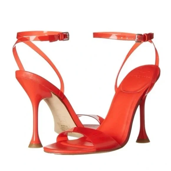 Marc Fisher Red Calisty Strappy Heeled Sandal Open Toe Size 7 - Picture 1 of 9